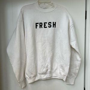 “FRESH” White Sweatshirt